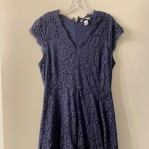 H&M Navy Blue Lace Dress